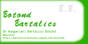botond bartalics business card